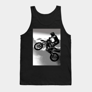 Mountain Biker - Three Sisters Mountains Motocross Rider Tank Top